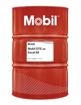 Mobil DTE 10 Excel 15 Vat 208 liter zijkant